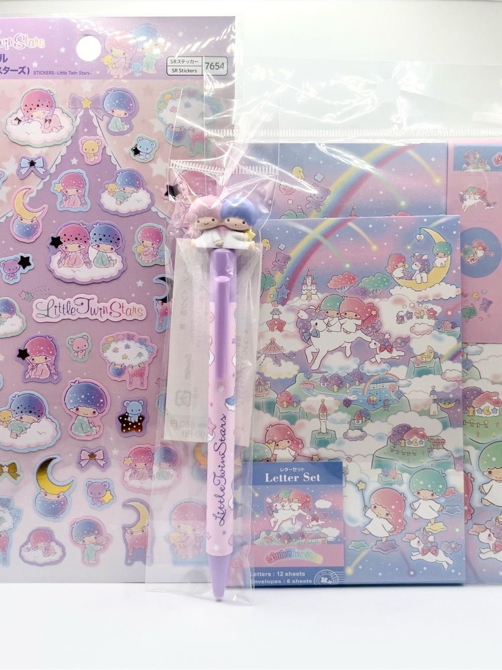 Sanrio Little Twin Stars Pastel Pink & Blue Letter Set